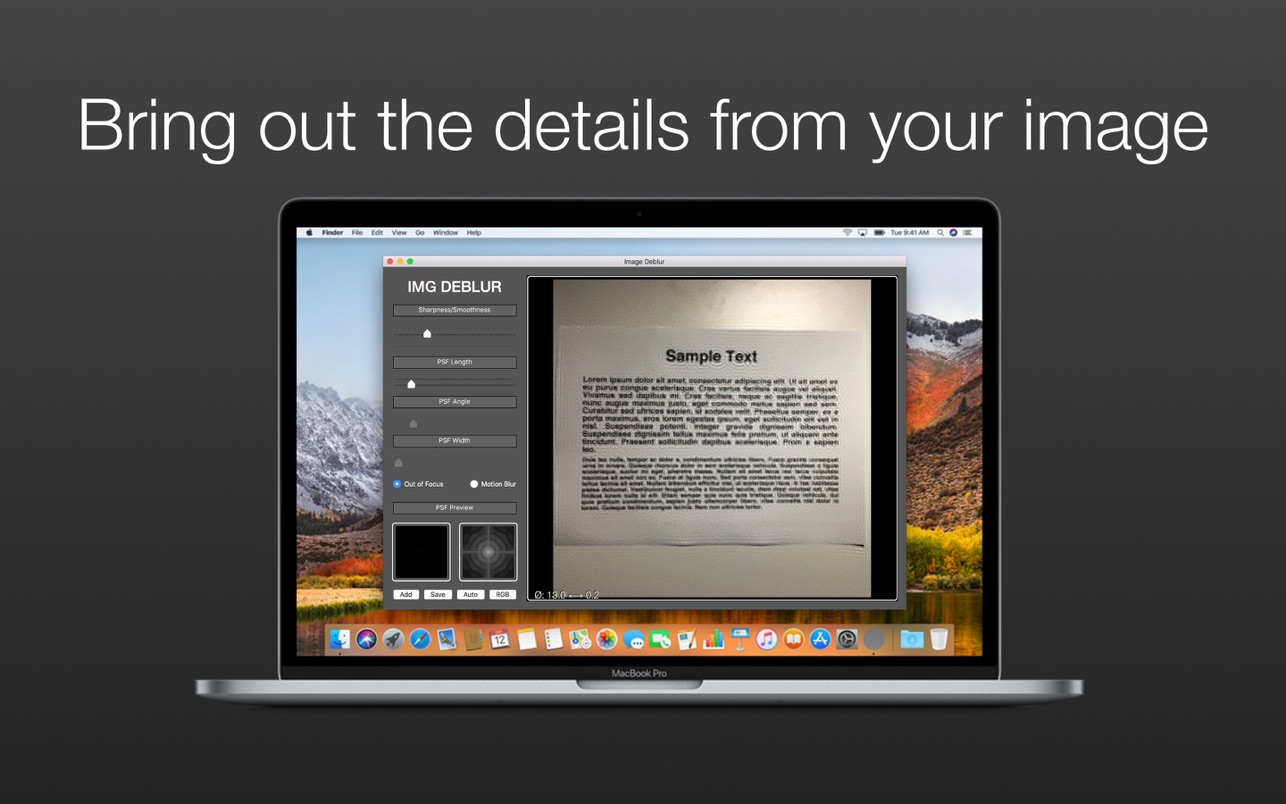 Image Deblur Blurred & Shaky 1.0.8 Mac 破解版 图像模糊效果处理工具