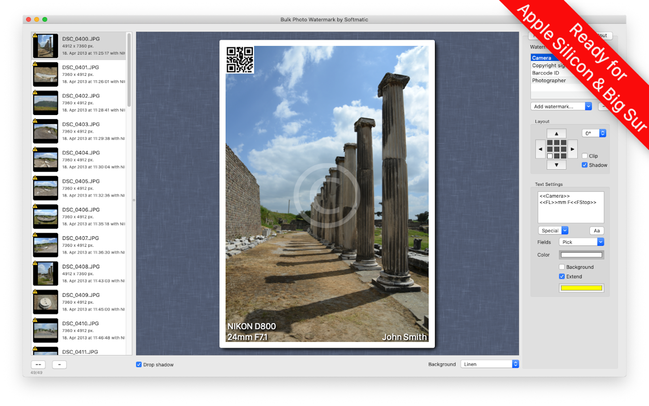 Bulk Photo Watermark 2.0 Mac 破解版 批量水印工具