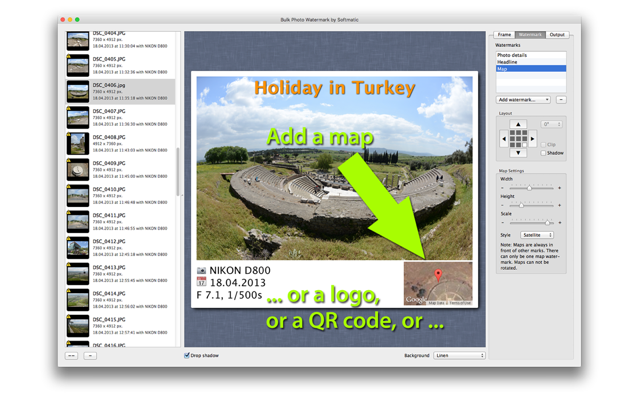 Bulk Photo Watermark 2.0 Mac 破解版 批量水印工具