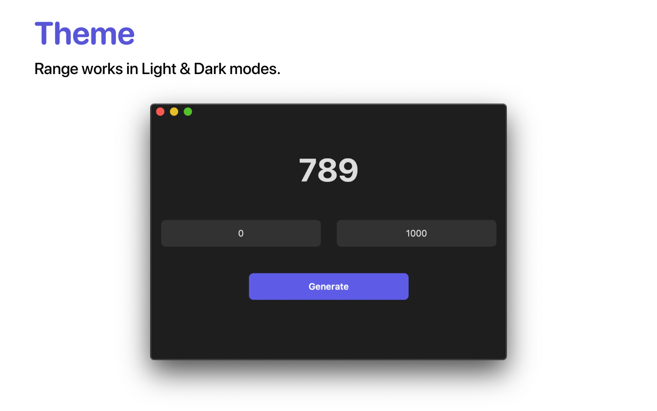 Range: Random Number Generator 3.0 Mac 破解版 随机数字生成工具