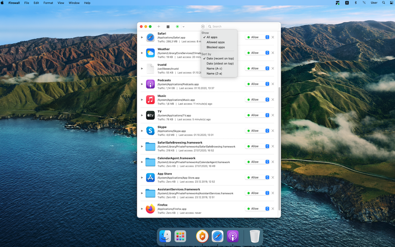 Firewall - Network Monitor 2.0 Mac 破解版 应用联网管理防火墙