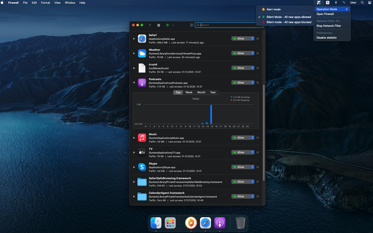 Firewall - Network Monitor 2.0 Mac 破解版 应用联网管理防火墙