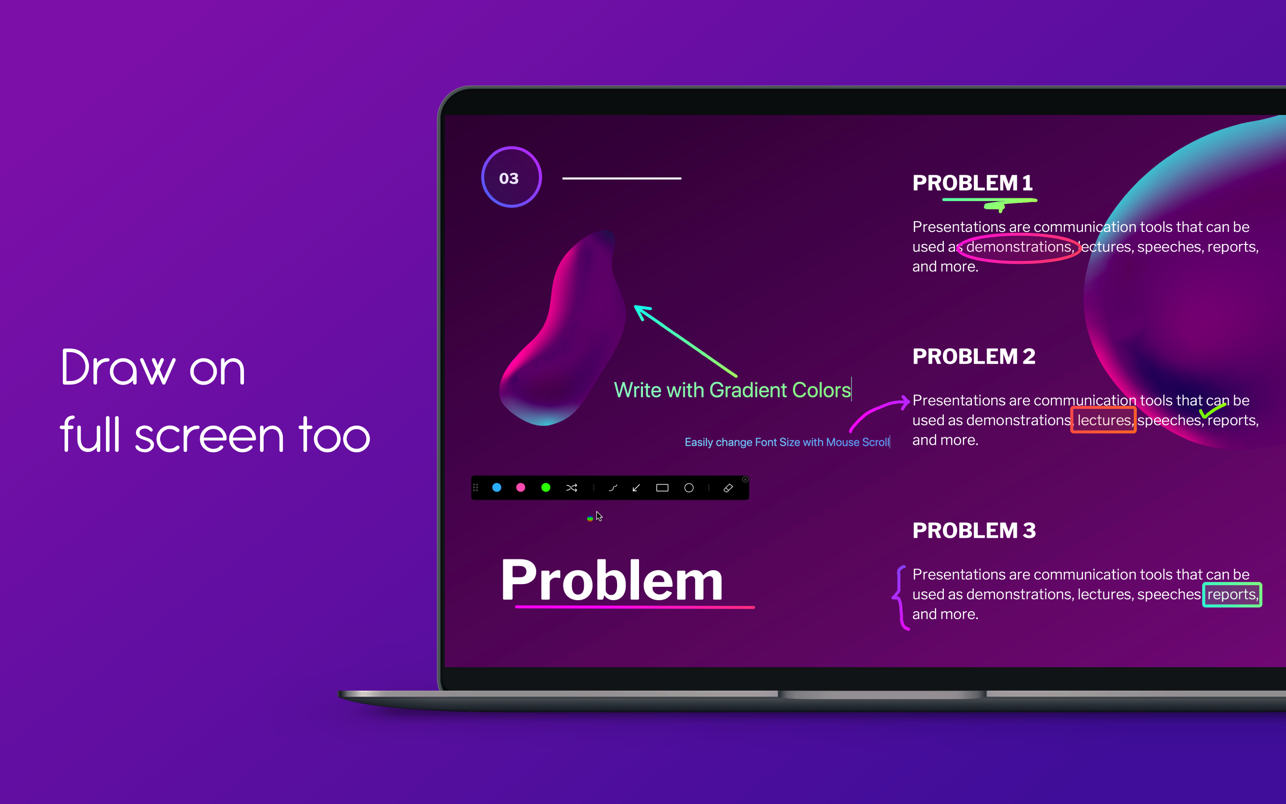 Presentify 4.1.5 Mac 破解版 屏幕注释和鼠标高亮工具