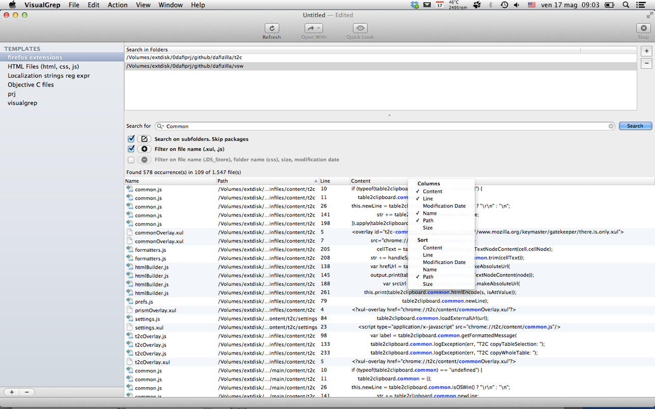 VisualGrep 1.2.8 Mac 破解版 非索引全文搜索工具