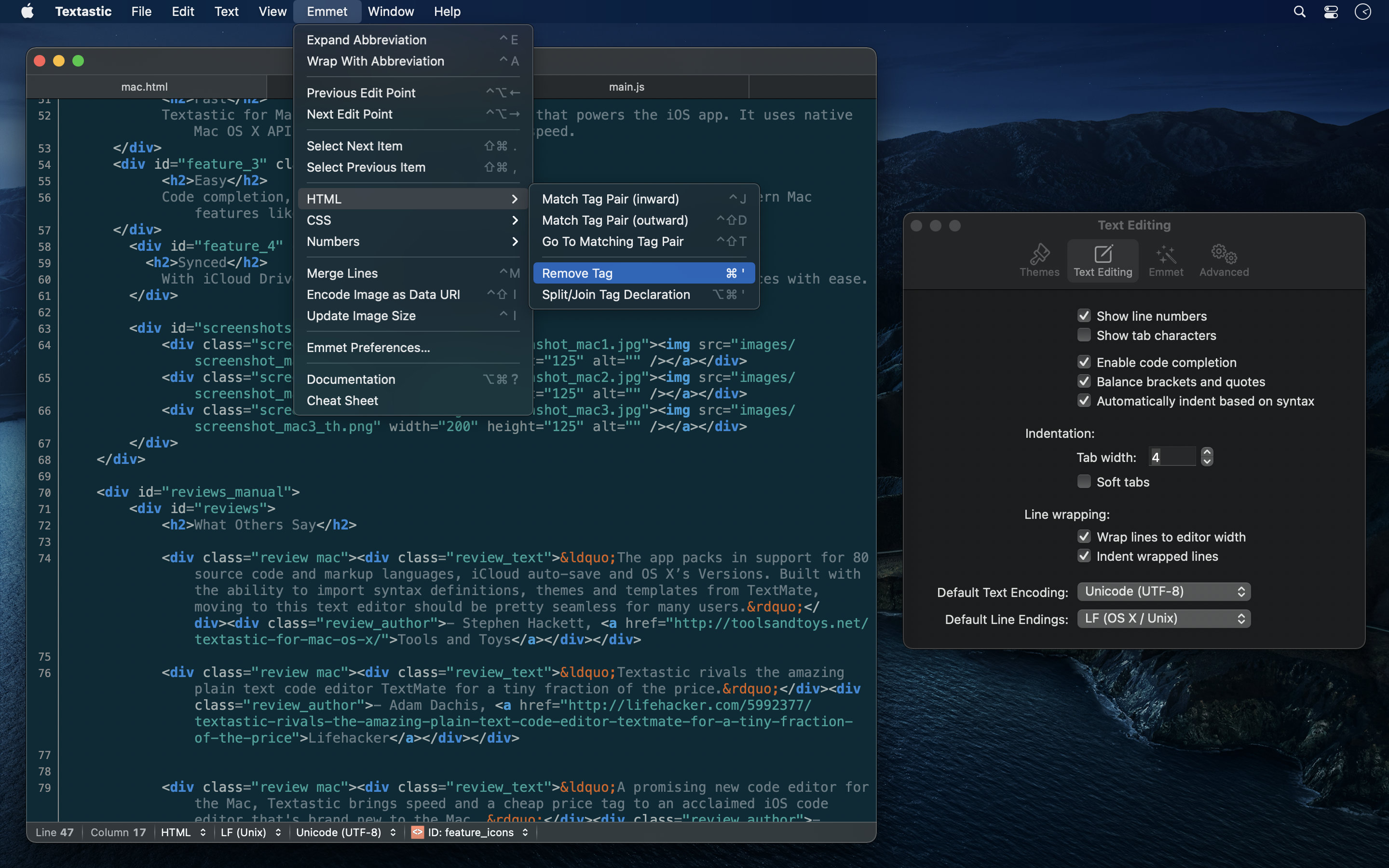 Textastic 5.0 Mac 破解版 轻量级程序编辑工具