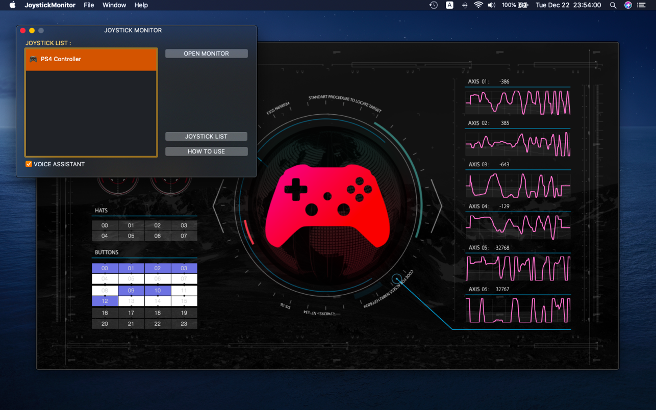 Joystick Monitor 1.3 Mac 破解版 手柄控制器应用