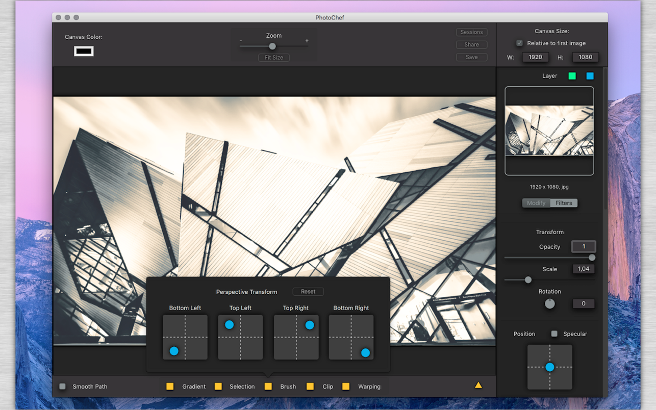 PhotoChef 1.2 Mac 破解版 图片处理软件