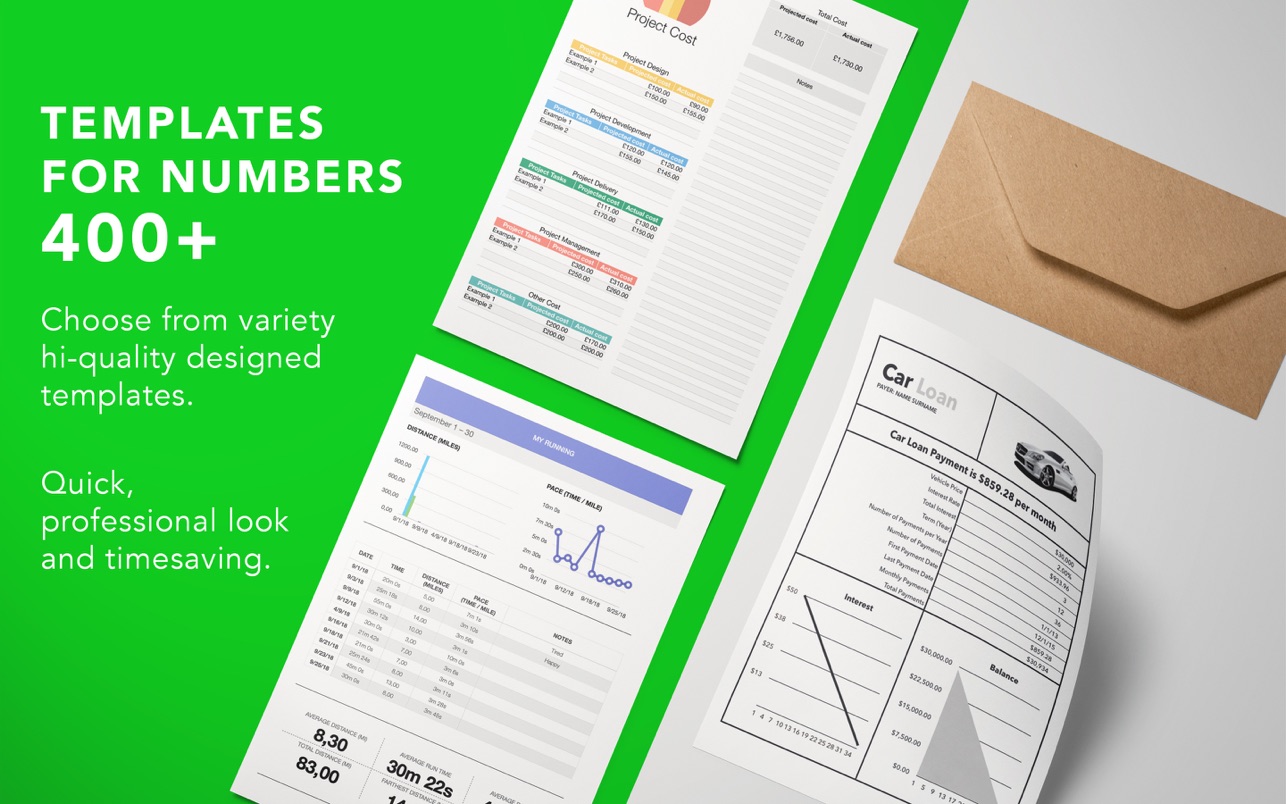 DesiGN for Numbers Templates for Mac 5.0.5 破解版 400多种Numbers模板