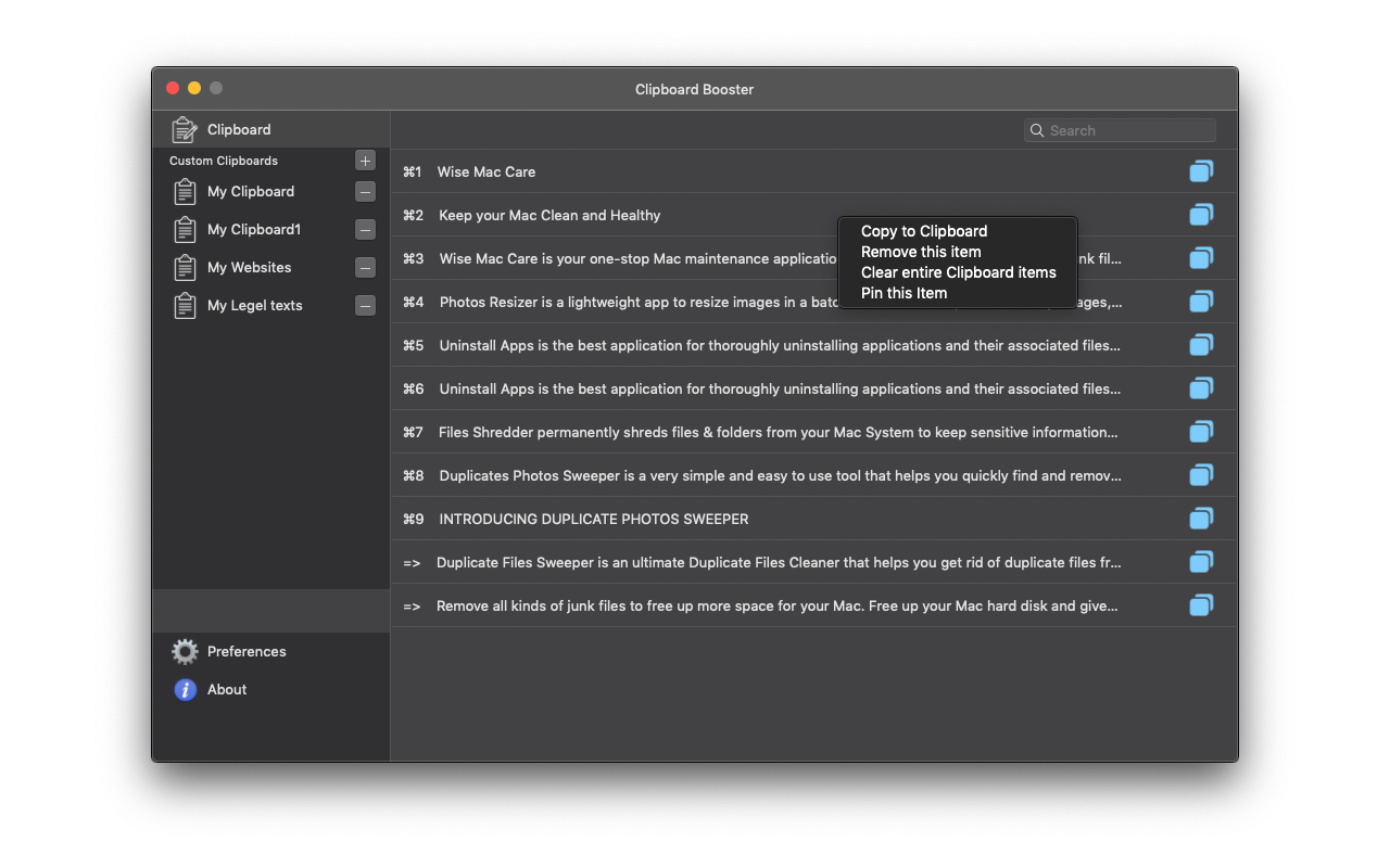 Clipboard Booster 1.8 Mac 破解版 好用的剪贴板增强工具