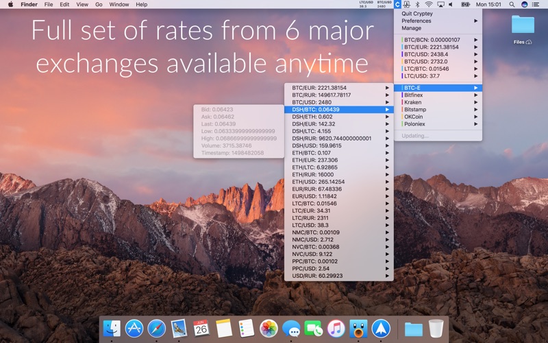 Cryptey for Mac 1.9.2 激活版 - 比特币行情跟踪