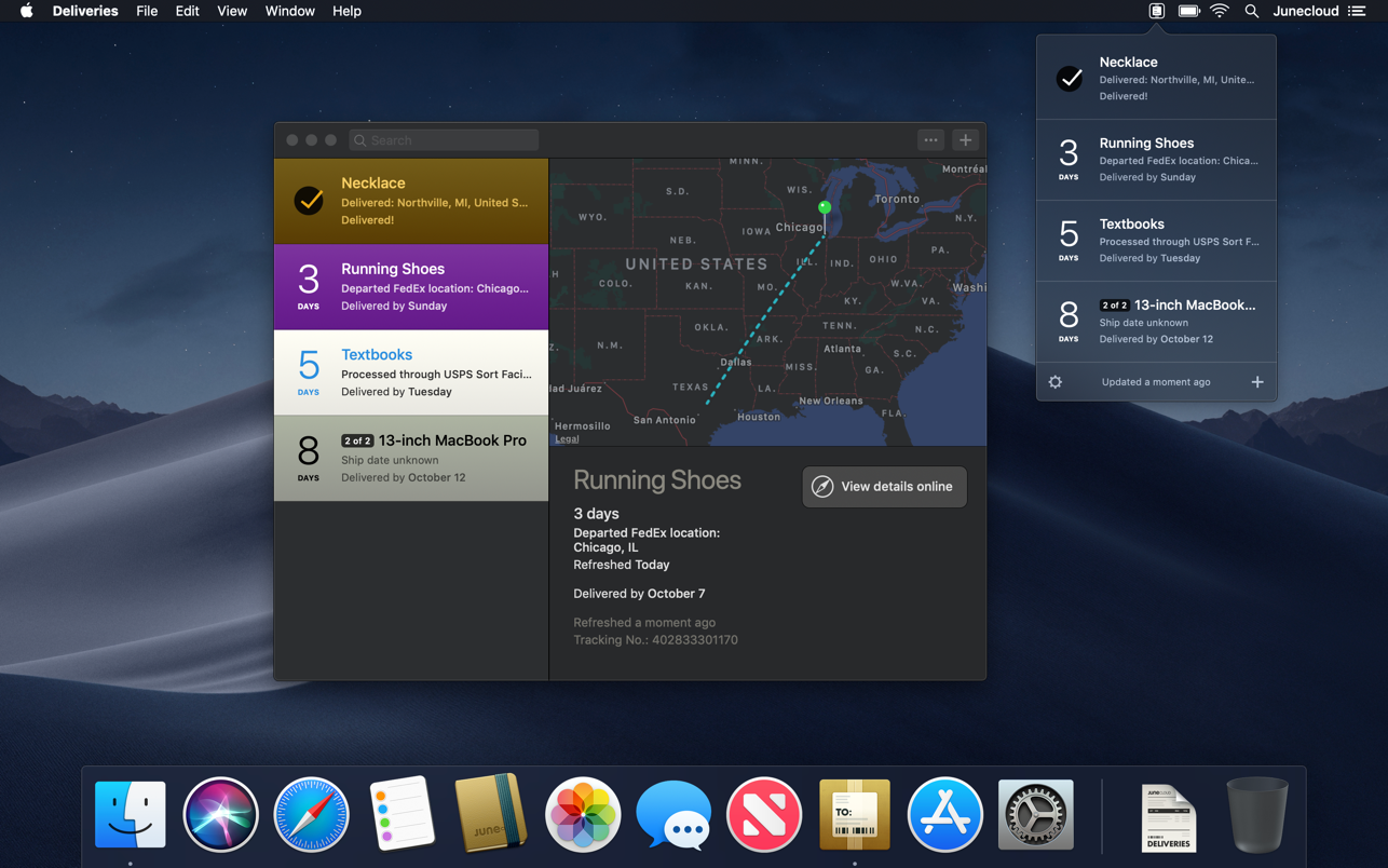 Deliveries 3.2.4 Mac 破解版 邮包快递查询跟踪器
