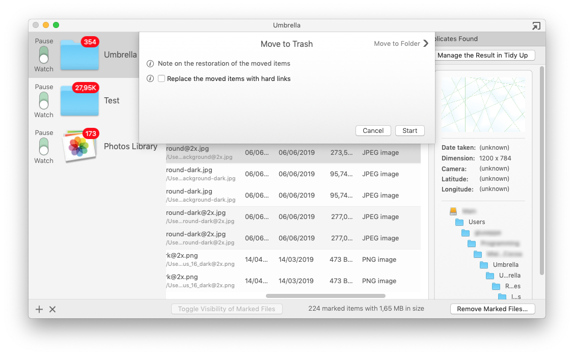 Umbrella Mac 破解版 重复文件清理软件