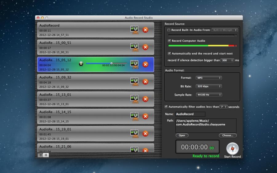Audio Record Studio Mac 破解版 Mac音频录制播放工具