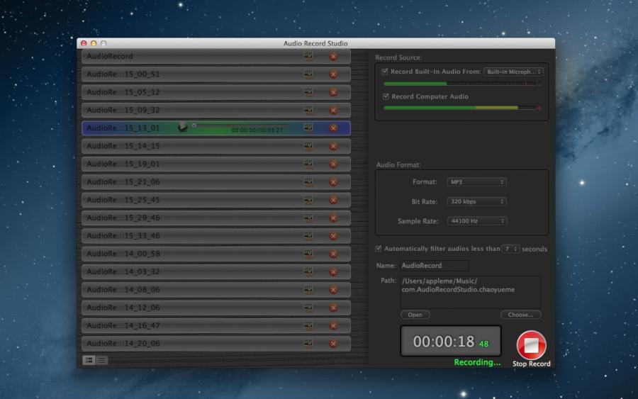 Audio Record Studio Mac 破解版 Mac音频录制播放工具