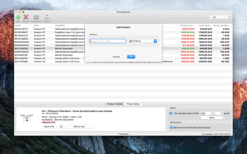PriceWatcher for Mac 1.2.37 激活版 - 价格变动监控软件