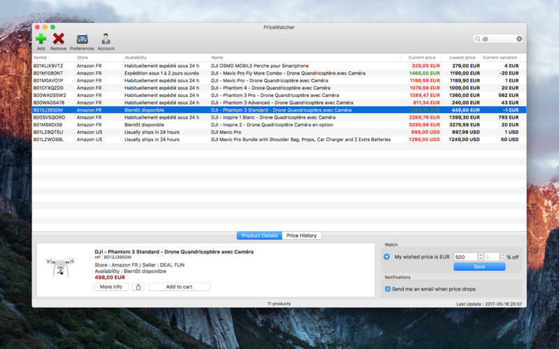 PriceWatcher for Mac 1.2.37 激活版 - 价格变动监控软件