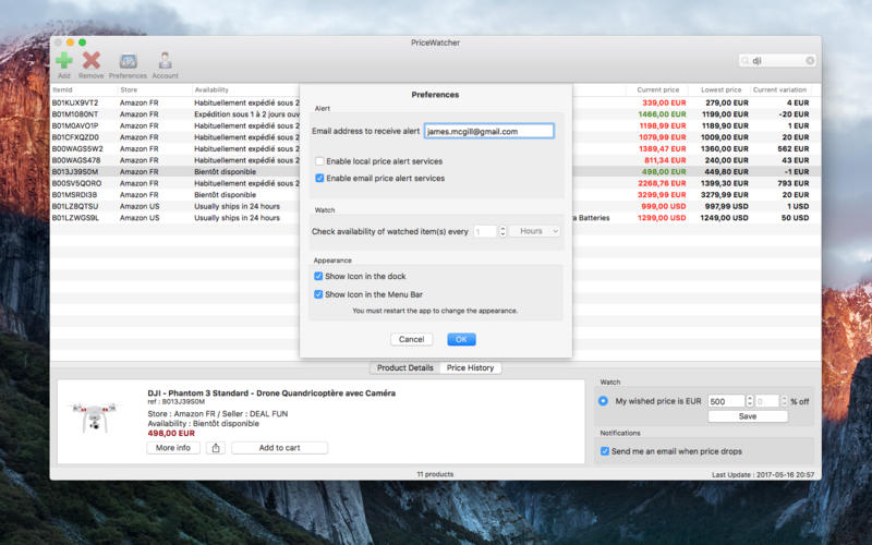 PriceWatcher for Mac 1.2.37 激活版 - 价格变动监控软件