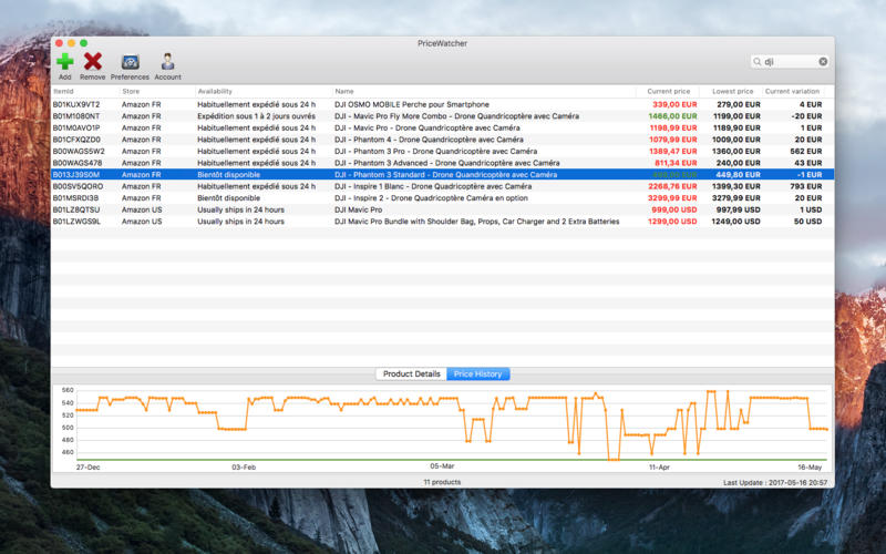 PriceWatcher for Mac 1.2.37 激活版 - 价格变动监控软件