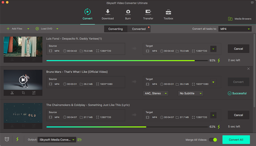 iSkysoft iMedia Converter Deluxe 10.3.0.3 Mac 破解版 强大的视频转换工具