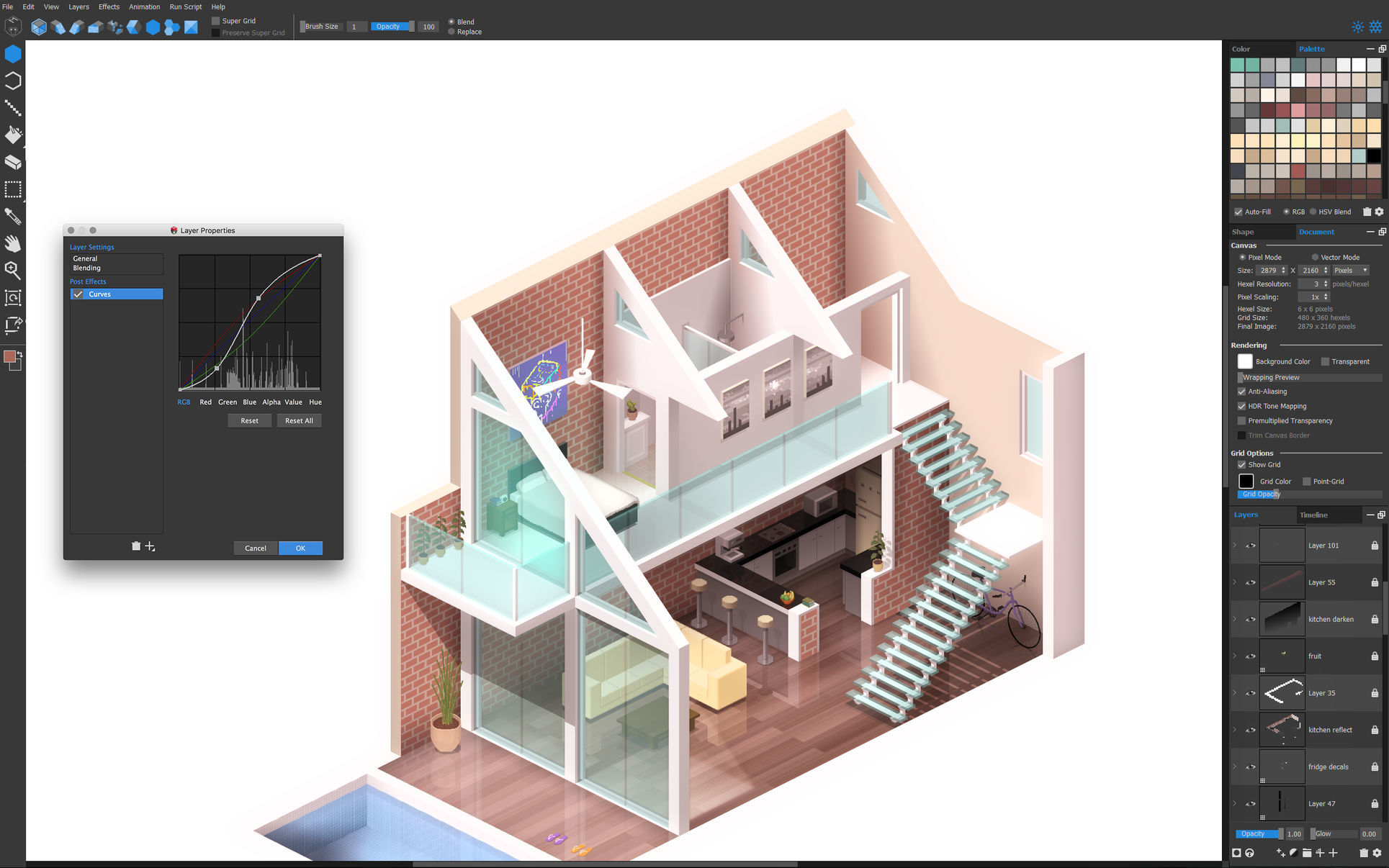 Hexels 3.1.4 Mac 破解版 - 像素风格绘图工具