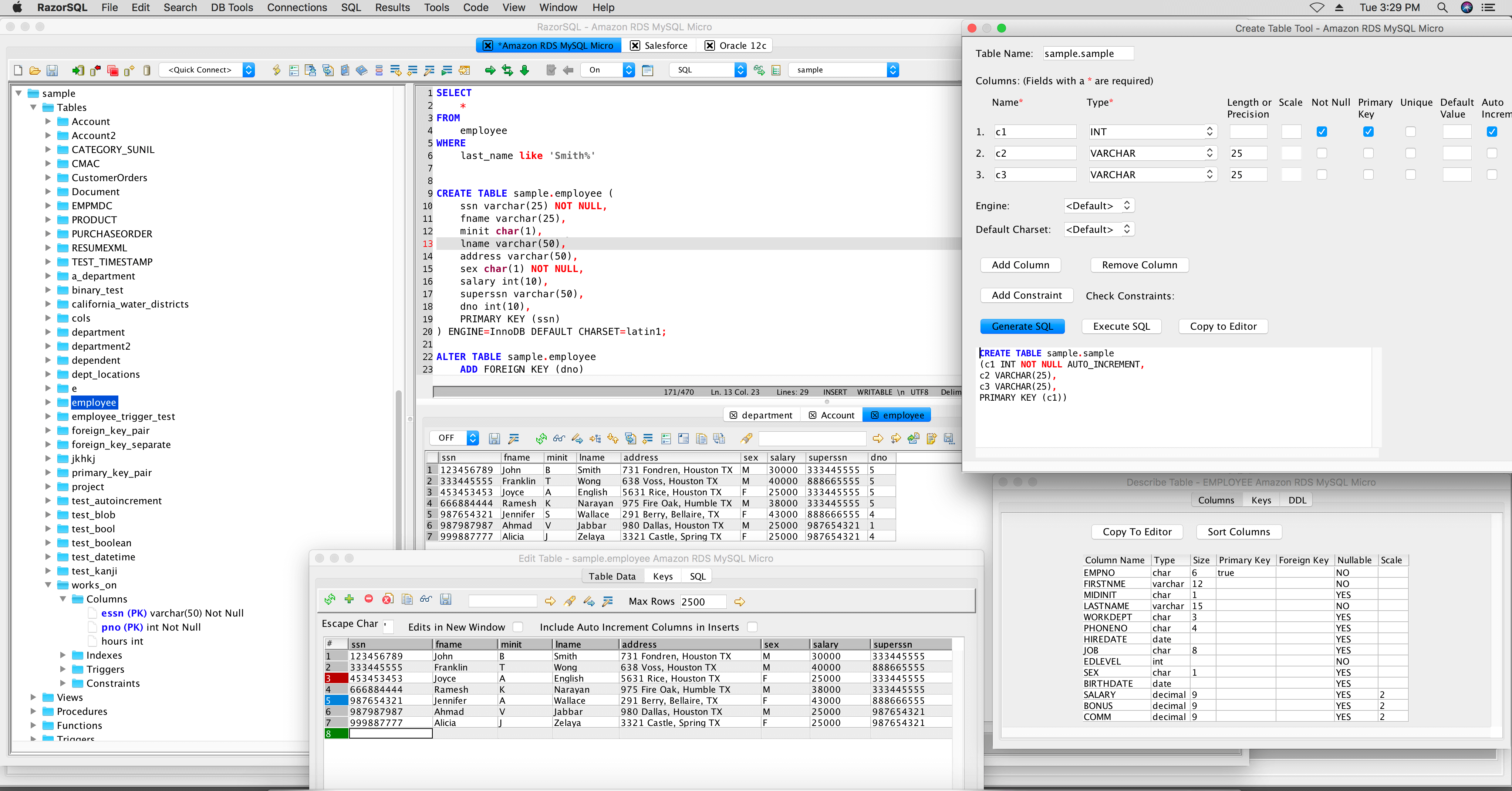 RazorSQL 8.0.6 Mac 破解版 - 优秀的数据库管理客户端