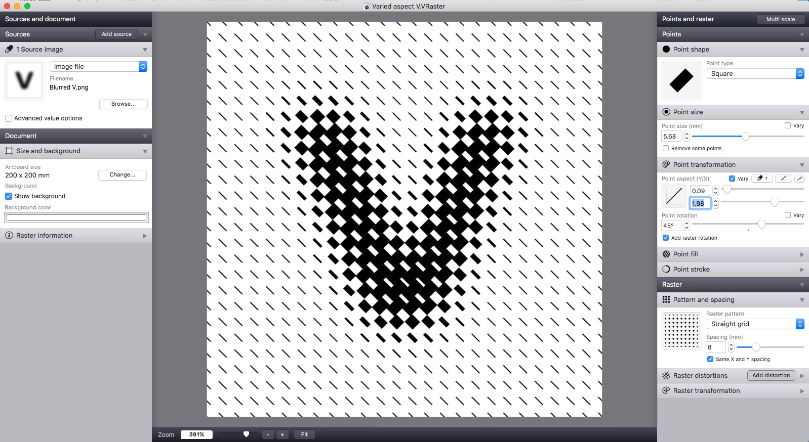 Vectoraster for Mac 7.2.6 破解版 - Mac优秀的栅格图案和半调图绘制工具