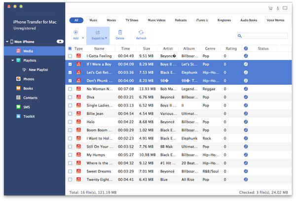 iPhone Transfer for Mac 1.0.6 破解版 - iPhone数据恢复应用