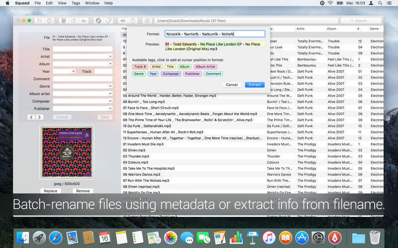 Squeed for Mac 1.13.2 激活版 - 快捷的MP3,FLAC和M4A元数据编辑器
