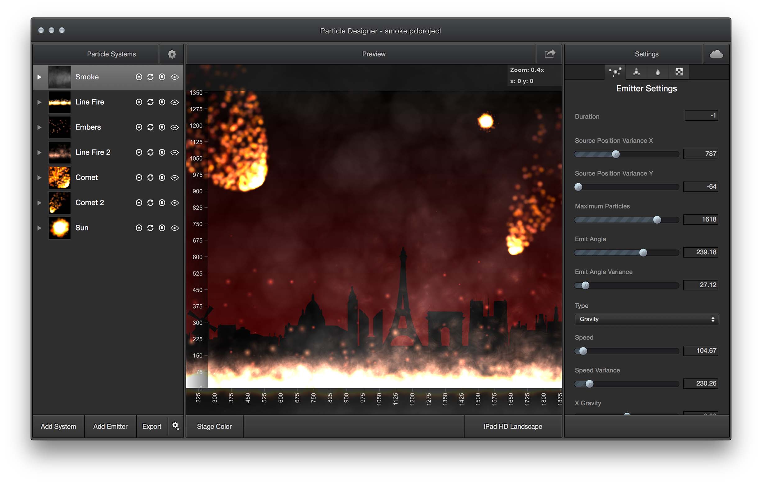 Particle Designer for Mac 2.7 破解版 - 好用的游戏开发粒子效果编辑工具