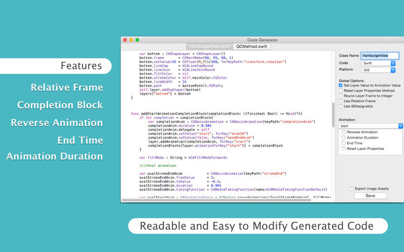 QuartzCode for Mac 1.63.0 注册版 - 优秀的iOS动画编程工具