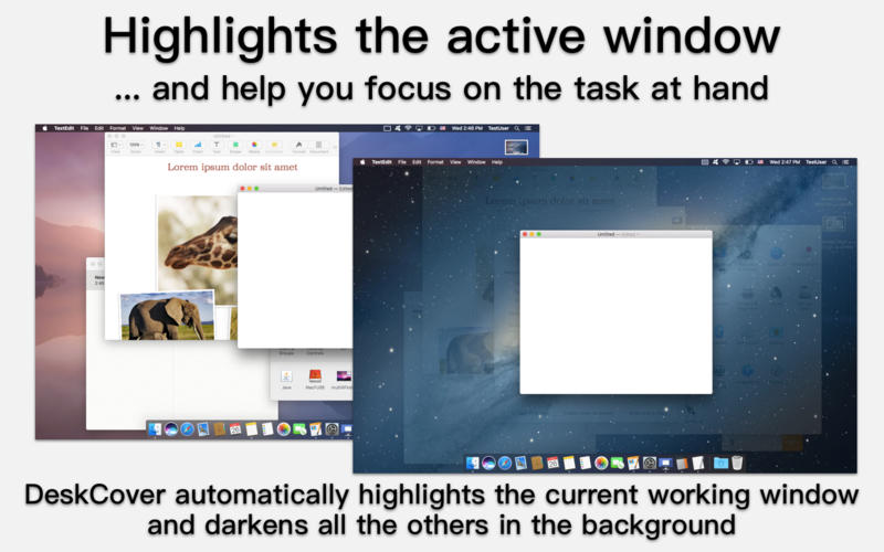 DeskCover for Mac 1.2 破解版 - 凸显应用程序