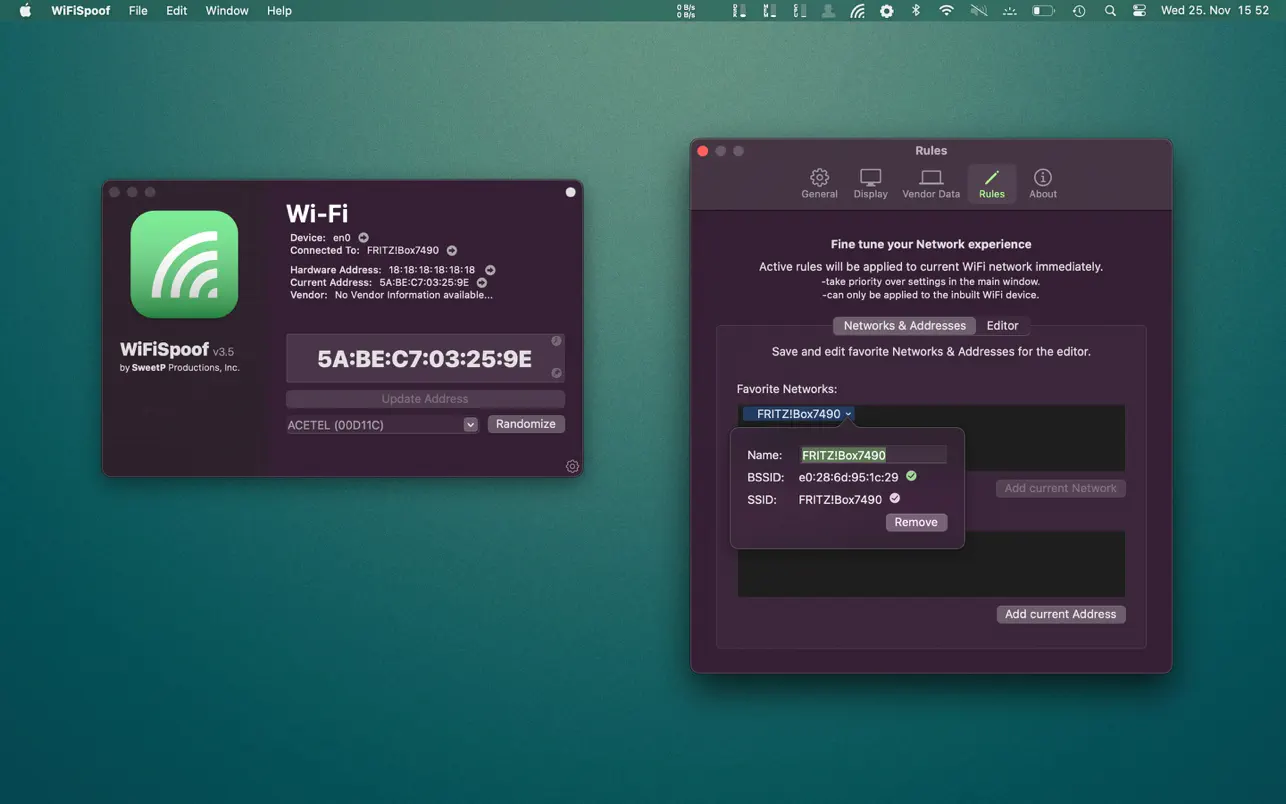 WiFiSpoof for Mac(MAC地址修改工具)3.9中文版