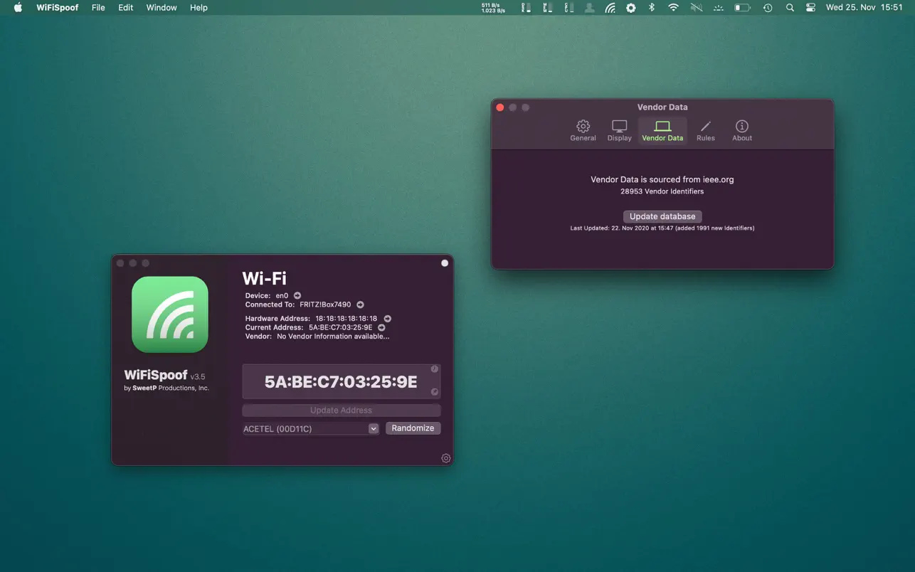 WiFiSpoof for Mac(MAC地址修改工具)3.9中文版