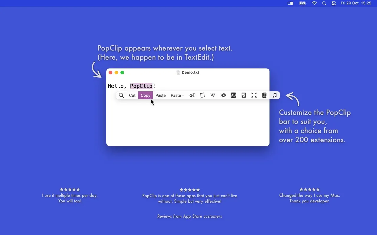 1670328757-392f189c71ebb66.webp PopClip for Mac(剪切板复制粘贴工具)v2022.12中文版
