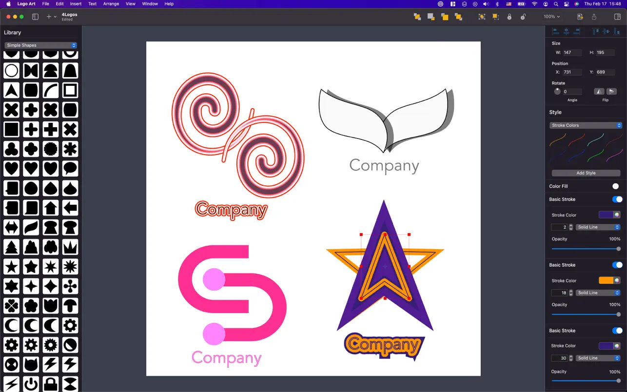 1668561273-153b60d6bc1ba8c.webp Logo Art for mac(矢量绘图工具)v1.0.5直装版