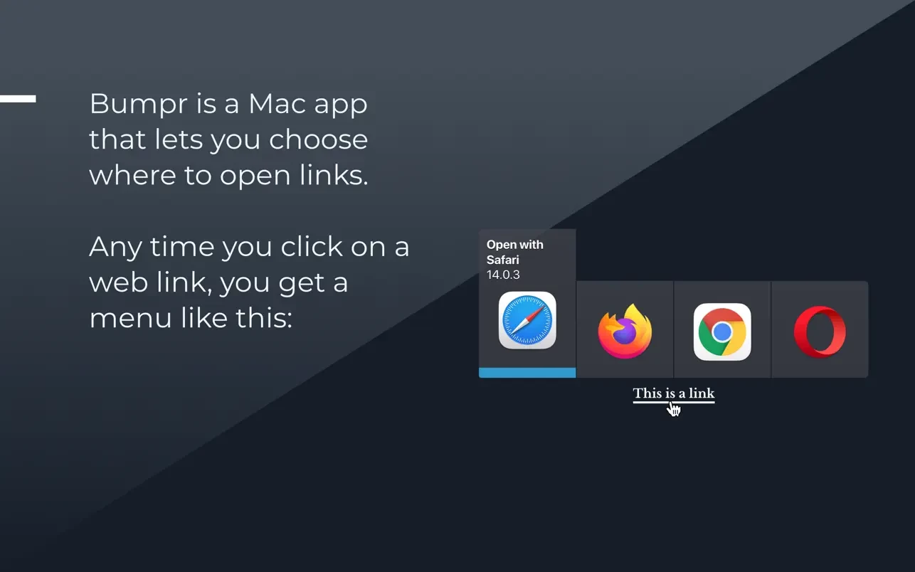 1657942945-827d3cc936a697b.webp Bumpr for Mac v1.4.0(选择打开链接的浏览器)