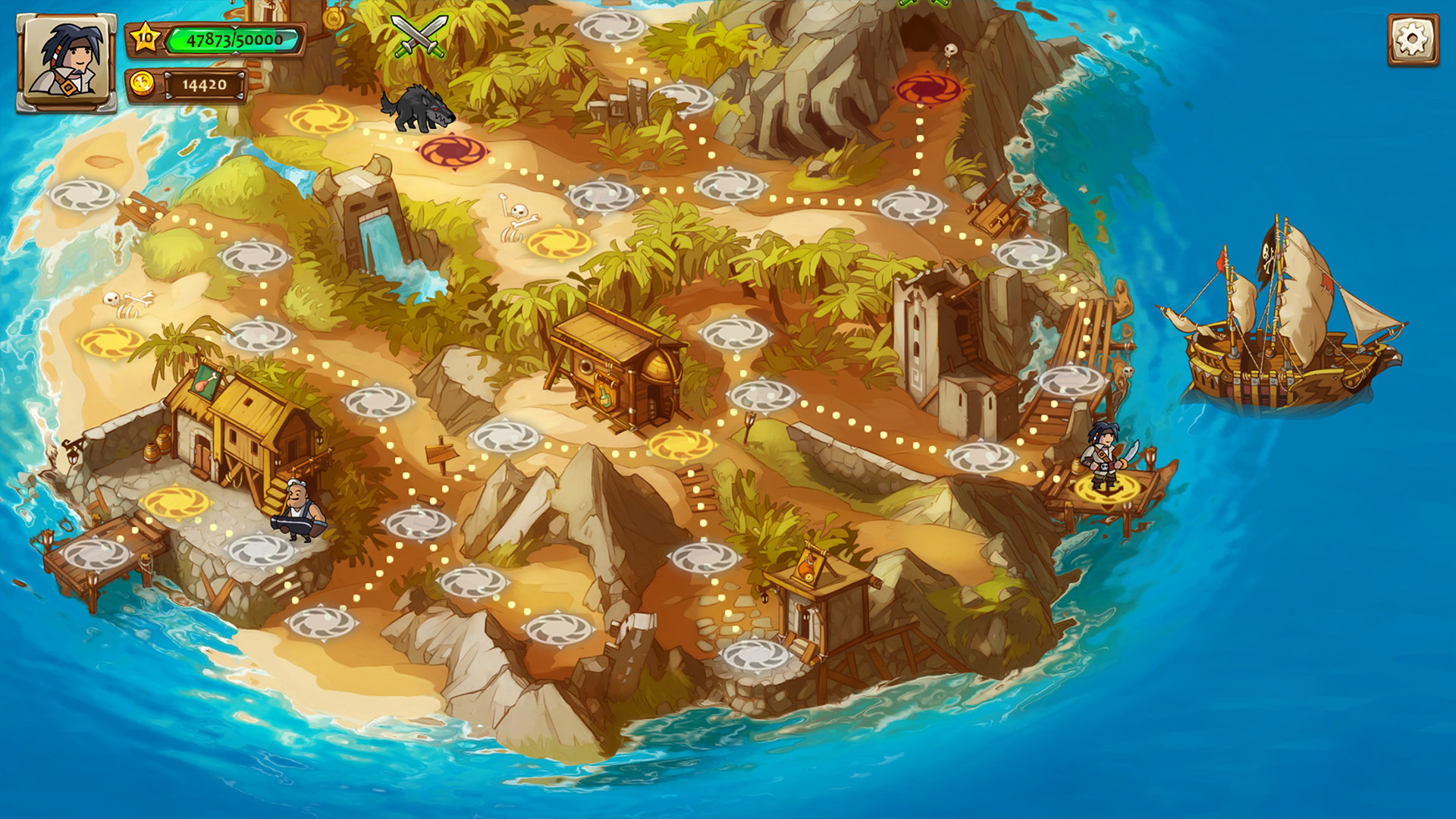 勇者大陆:海盗 Braveland Pirate 1.1.4.14 Mac 中文破解版 策略类海盗寻宝游戏
