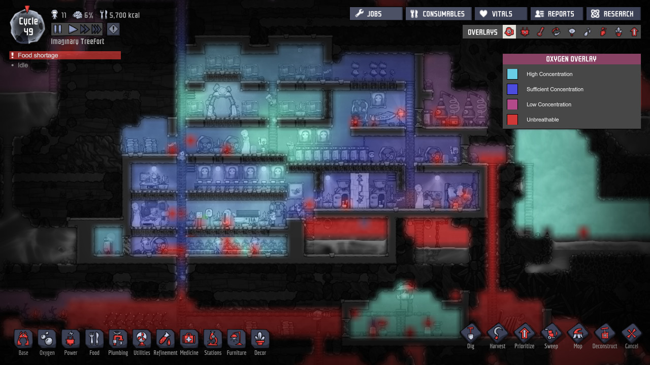 缺氧 Oxygen Not Included 1.0 Mac 破解版 太空殖民模拟生存游戏