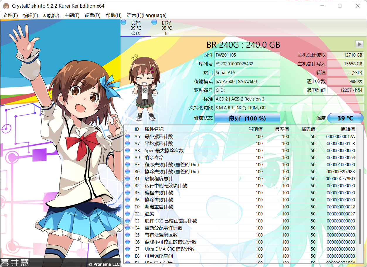CrystalDiskInfo(硬盘状态检测工具) 9.2.2 中文免费版下载