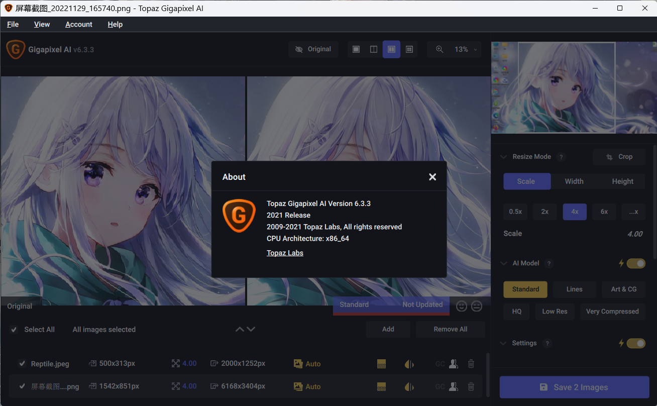 Topaz Gigapixel AI(智能照片放大软件) v6.3.3 (x64)英文永久使用下载
